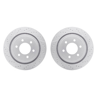 R1 Concepts® - Drilled and Slotted Rear Brake Rotor Set
