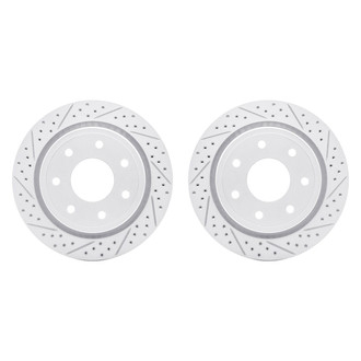 R1 Concepts® - Drilled and Slotted Rear Brake Rotor Set