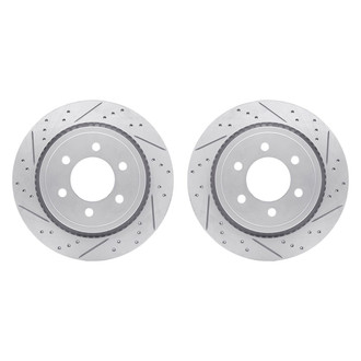 R1 Concepts® - Drilled and Slotted Rear Brake Rotor Set