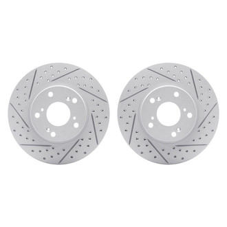 R1 Concepts® - Drilled and Slotted Front Brake Rotor Set