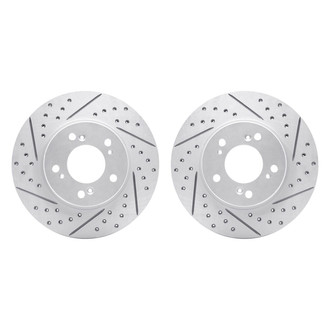 R1 Concepts® - Drilled and Slotted Front Brake Rotor Set