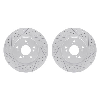R1 Concepts® - Drilled and Slotted Front Brake Rotor Set