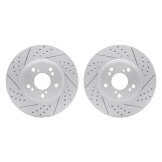 R1 Concepts® - Drilled and Slotted Front Brake Rotor Set