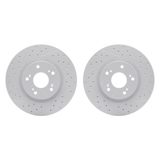 R1 Concepts® - Drilled and Slotted Front Brake Rotor Set
