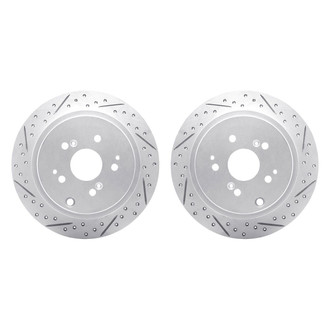 R1 Concepts® - Drilled and Slotted Rear Brake Rotor Set