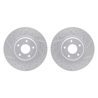 R1 Concepts® - Drilled and Slotted Front Brake Rotor Set