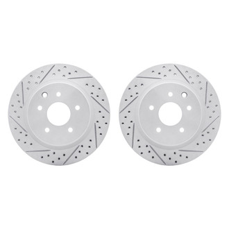 R1 Concepts® - Drilled and Slotted Rear Brake Rotor Set