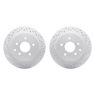 R1 Concepts® - Drilled and Slotted Rear Brake Rotor Set