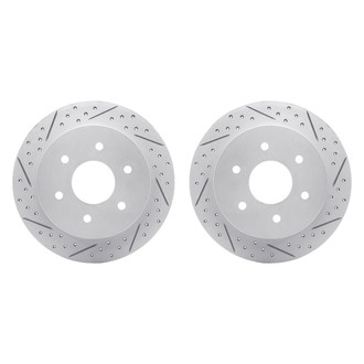 R1 Concepts® - Drilled and Slotted Rear Brake Rotor Set
