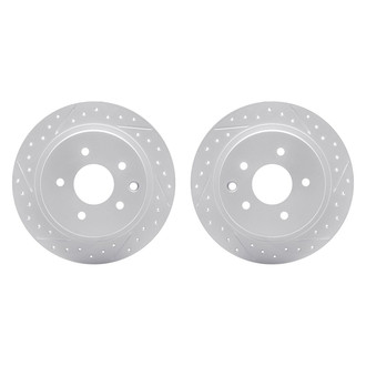 R1 Concepts® - Drilled and Slotted Rear Brake Rotor Set