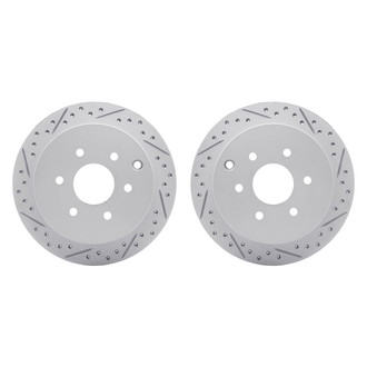 R1 Concepts® - Drilled and Slotted Rear Brake Rotor Set