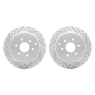 R1 Concepts® - Drilled and Slotted Rear Brake Rotor Set