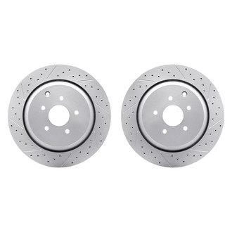 R1 Concepts® - Drilled and Slotted Rear Brake Rotor Set
