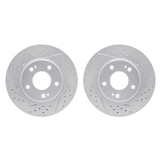 R1 Concepts® - Drilled and Slotted Front Brake Rotor Set