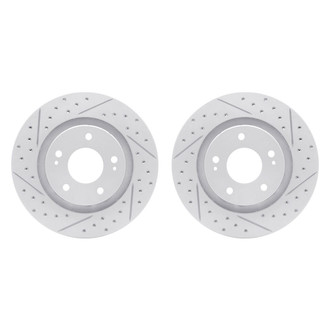 R1 Concepts® - Drilled and Slotted Front Brake Rotor Set
