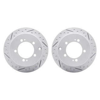 R1 Concepts® - Drilled and Slotted Rear Brake Rotor Set