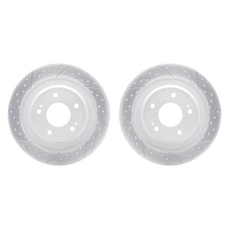 R1 Concepts® - Drilled and Slotted Rear Brake Rotor Set