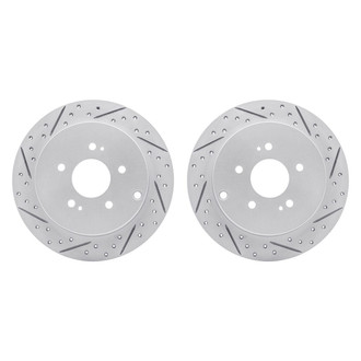 R1 Concepts® - Drilled and Slotted Rear Brake Rotor Set