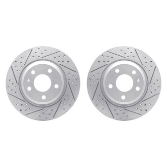 R1 Concepts® - Drilled and Slotted Rear Brake Rotor Set