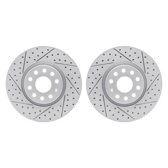 R1 Concepts® - Drilled and Slotted Front Brake Rotor Set