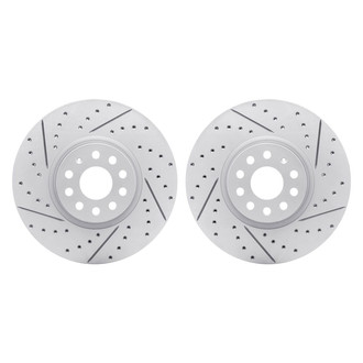 R1 Concepts® - Drilled and Slotted Front Brake Rotor Set