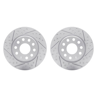 R1 Concepts® - Drilled and Slotted Rear Brake Rotor Set