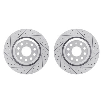 R1 Concepts® - Drilled and Slotted Rear Brake Rotor Set