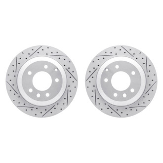 R1 Concepts® - Drilled and Slotted Rear Brake Rotor Set