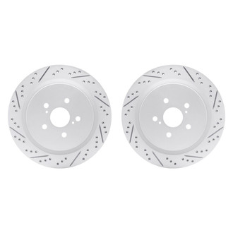 R1 Concepts® - Drilled and Slotted Rear Brake Rotor Set