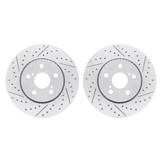 R1 Concepts® - Drilled and Slotted Front Brake Rotor Set