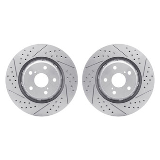 R1 Concepts® - Drilled and Slotted Front Brake Rotor Set