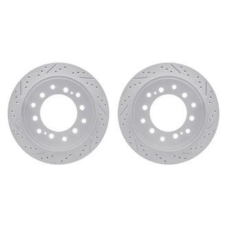 R1 Concepts® - Drilled and Slotted Rear Brake Rotor Set