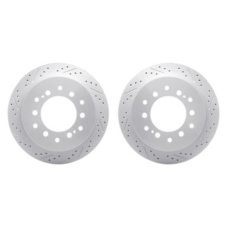 R1 Concepts® - Drilled and Slotted Rear Brake Rotor Set