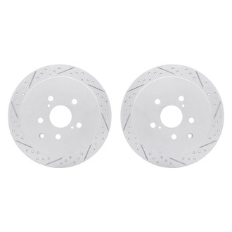 R1 Concepts® - Drilled and Slotted Rear Brake Rotor Set