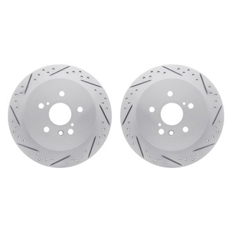 R1 Concepts® - Drilled and Slotted Rear Brake Rotor Set