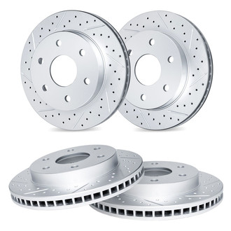 R1 Concepts® - GEO-Carbon™ Drilled and Slotted Front and Rear Brake Rotor Set