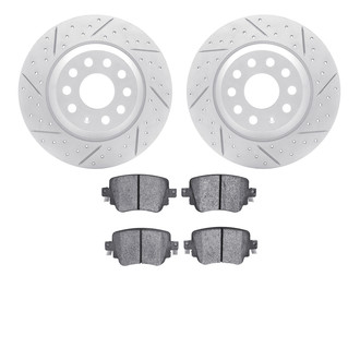 R1 Concepts® - Drilled and Slotted Rear Brake Kit with Performance Sport Pads