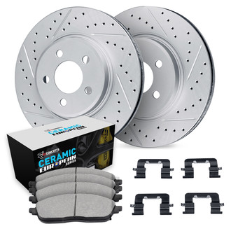 R1 Concepts® - Drilled and Slotted Brake Kit with Euro Ceramic Pads