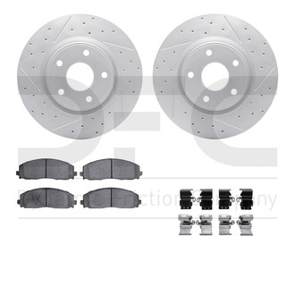 R1 Concepts® - Drilled and Slotted Front Brake Kit with Euro Ceramic Pads