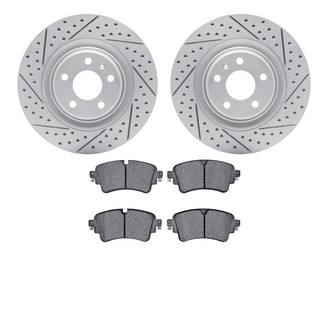 R1 Concepts® - Drilled and Slotted Rear Brake Kit with Euro Ceramic Pads