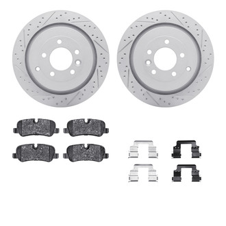 R1 Concepts® - Drilled and Slotted Rear Brake Kit with Optimum OE Pads