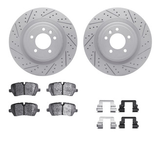 R1 Concepts® - Drilled and Slotted Rear Brake Kit with Optimum OE Pads