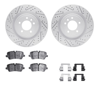 R1 Concepts® - Drilled and Slotted Rear Brake Kit with Optimum OE Pads