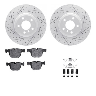 R1 Concepts® - Drilled and Slotted Rear Brake Kit with Optimum OE Pads
