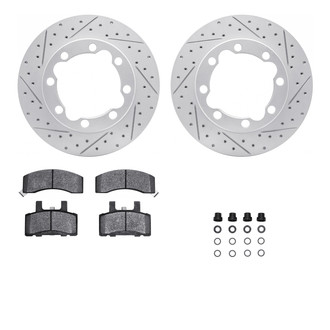 R1 Concepts® - Drilled and Slotted Front Brake Kit with Optimum OE Pads