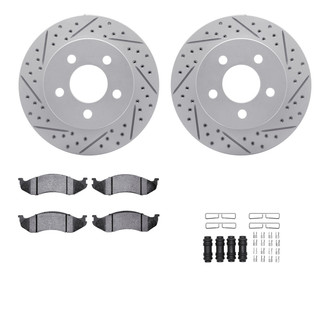 R1 Concepts® - Drilled and Slotted Brake Kit with Optimum OE Pads