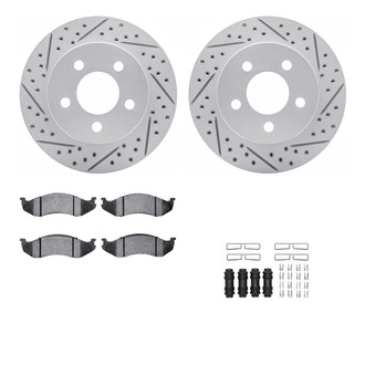 R1 Concepts® - Drilled and Slotted Brake Kit with Optimum OE Pads