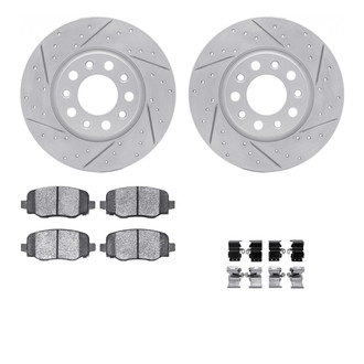 R1 Concepts® - Drilled and Slotted Rear Brake Kit with Optimum OE Pads