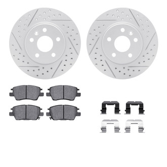 R1 Concepts® - Drilled and Slotted Front Brake Kit with Optimum OE Pads