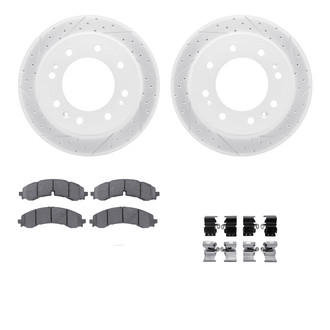 R1 Concepts® - Drilled and Slotted Front Brake Kit with Optimum OE Pads